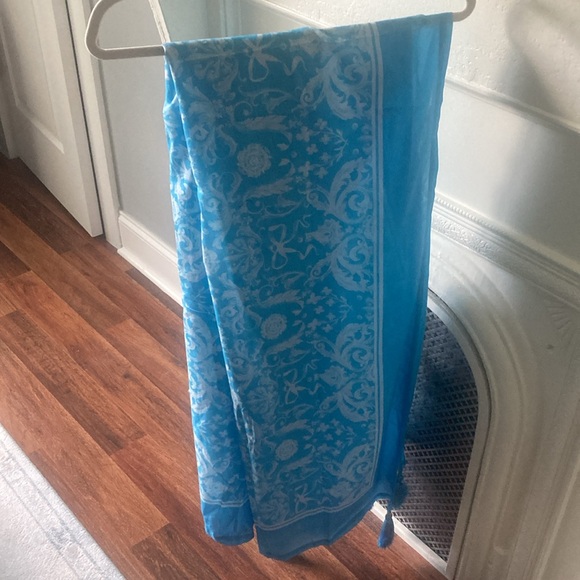 “Regency Porcelain Ribbons Organic Cotton Pareo” by Nicoblu - Picture 8 of 9